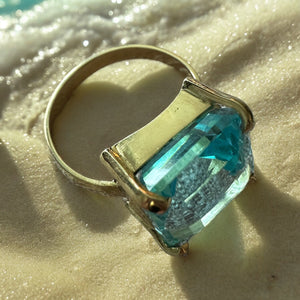 Gold Aquamarine Ring