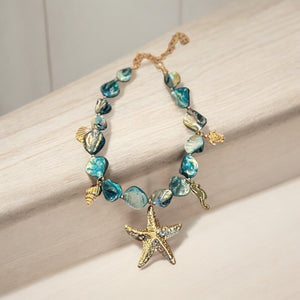 Blue Starfish Necklace