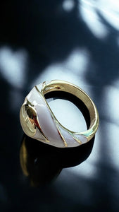 Solar Gaze Enamel Signet Ring