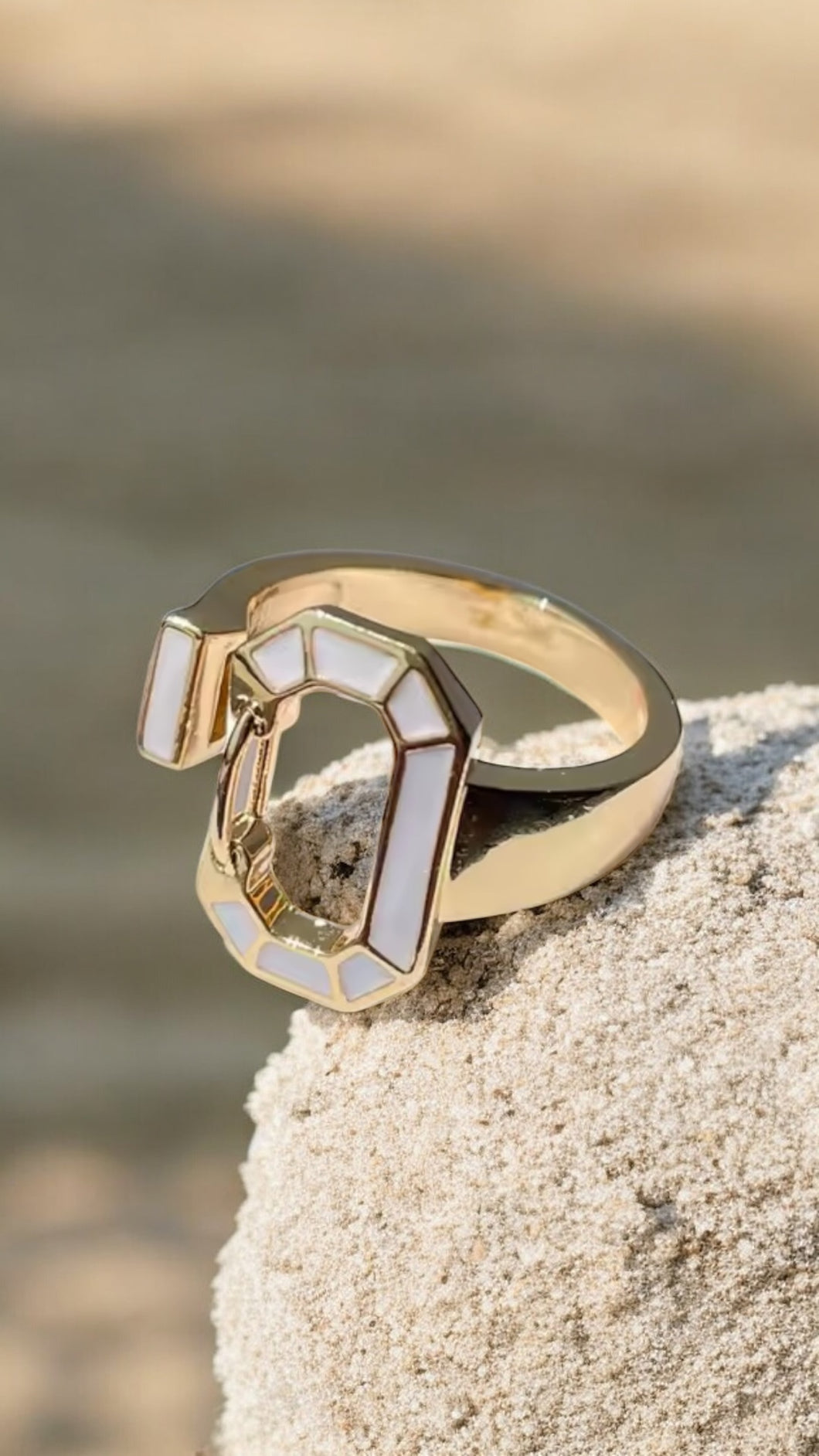 Solar Gaze Enamel Signet Ring