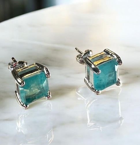 Ocean Sparks Paraiba Stud Earrings