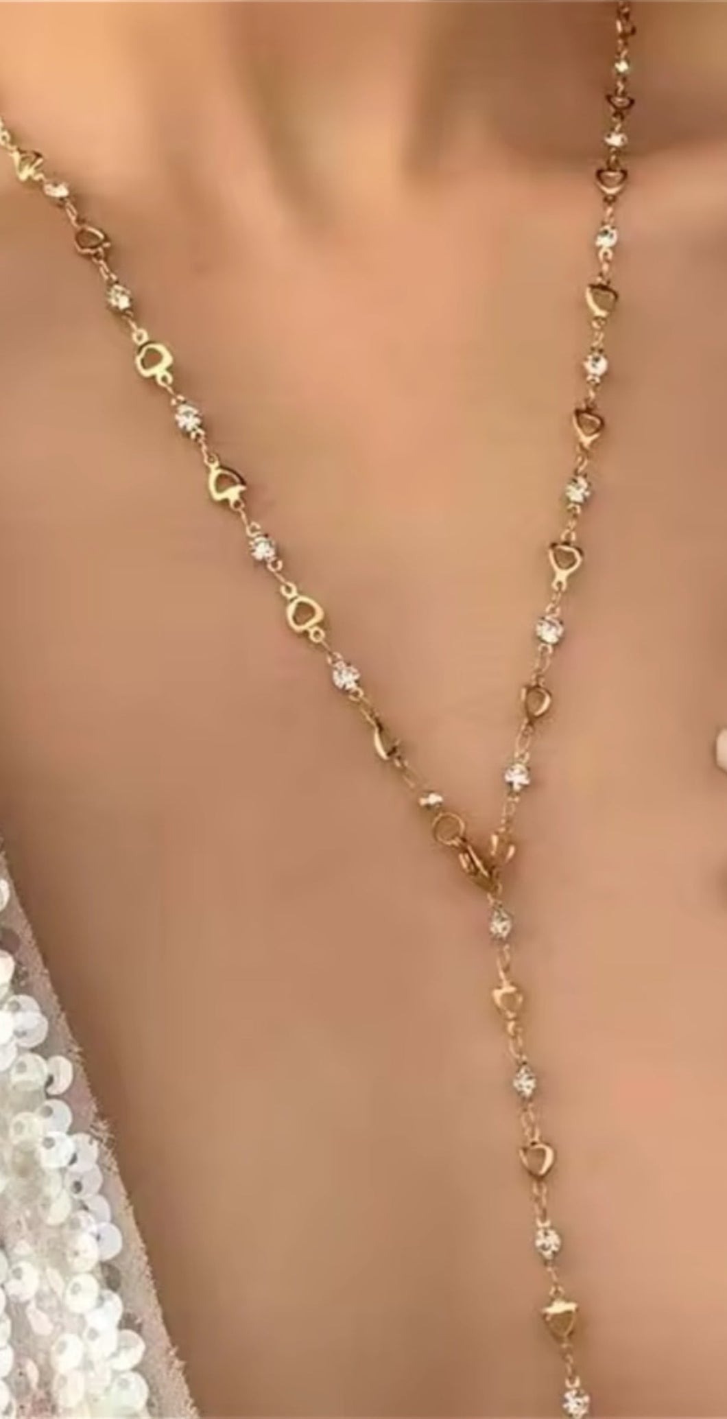 Lover's light Heart Chain Necklace