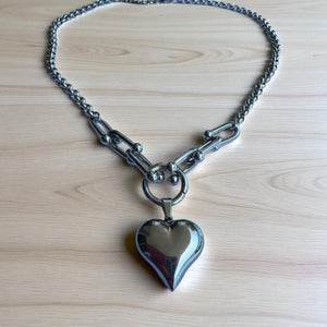 Silver Heart Pendant Necklace