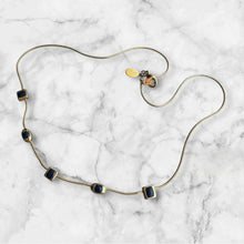 Load image into Gallery viewer, Midnight River Station Necklace - Obsidian Dreams