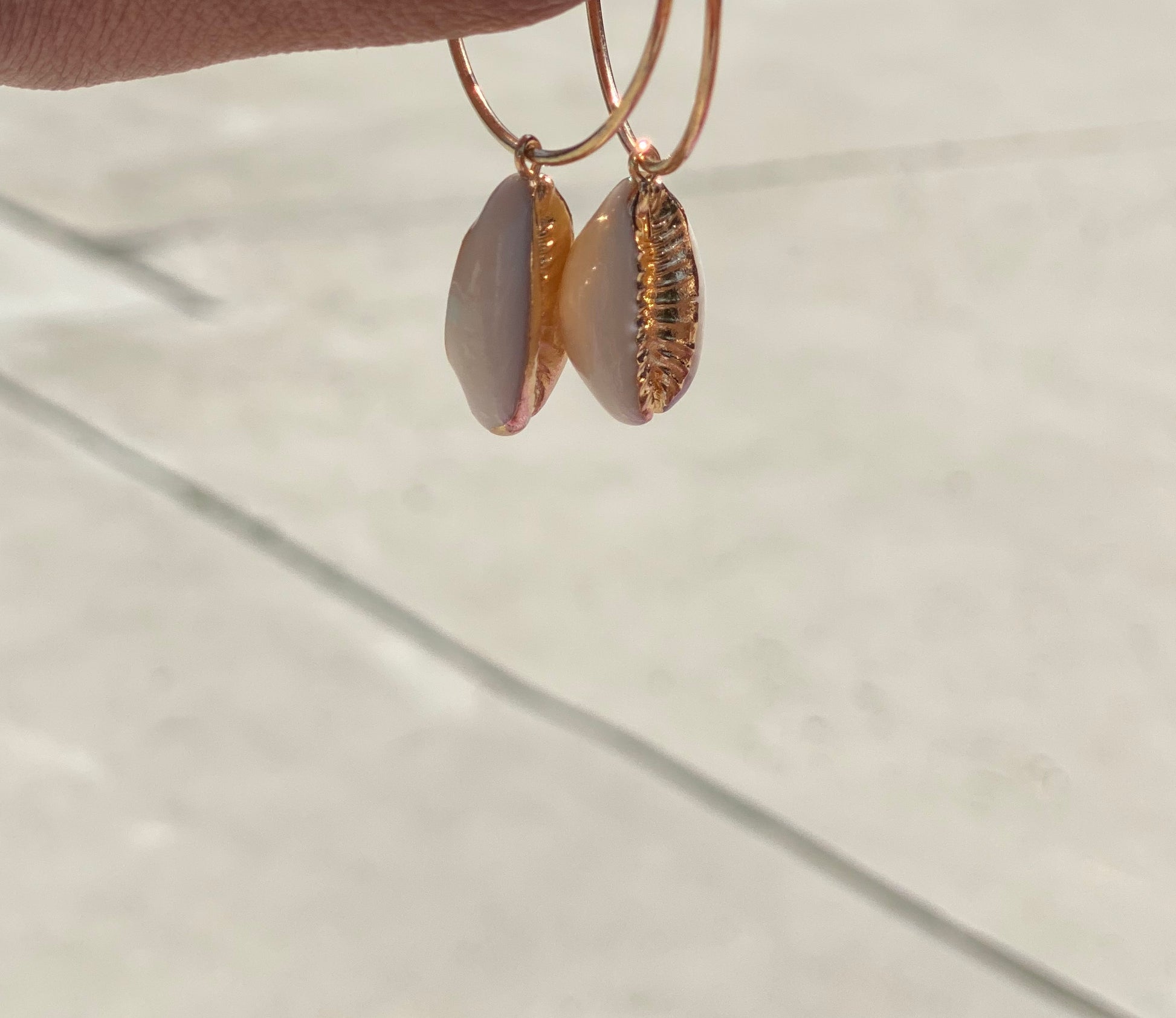 Bohemian Hoop Shell Earrings