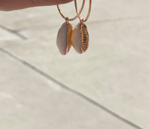 Bohemian Hoop Shell Earrings