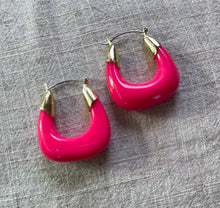 Load image into Gallery viewer, Enamel Pink Earrings