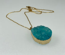 Load image into Gallery viewer, Druzy Turquoise Necklace