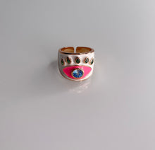 Load image into Gallery viewer, Ring - Enamel Pink and White Ring