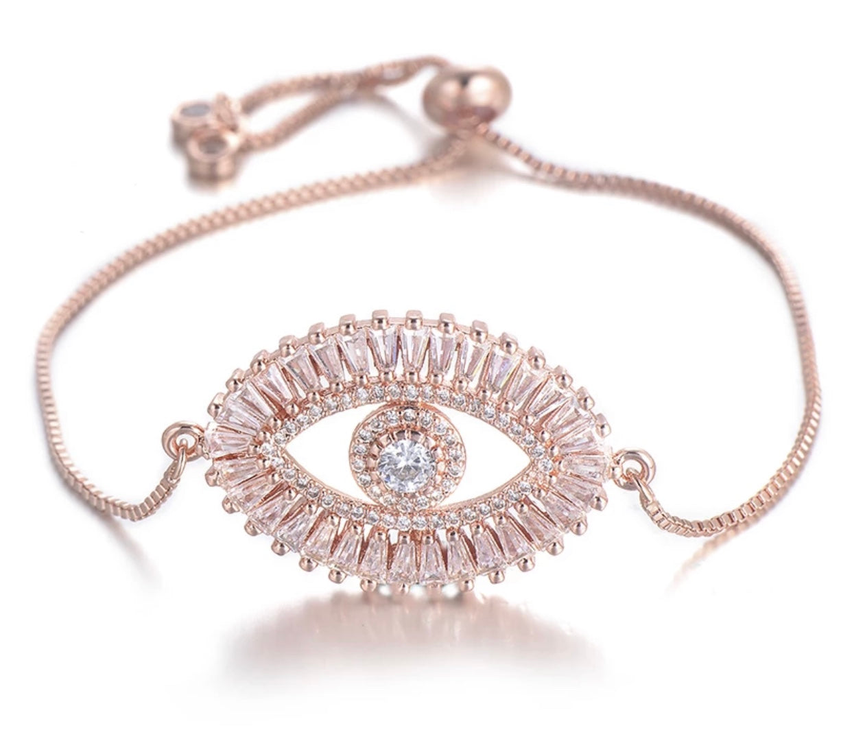 The Princess Cut Evil Eye Bracelet