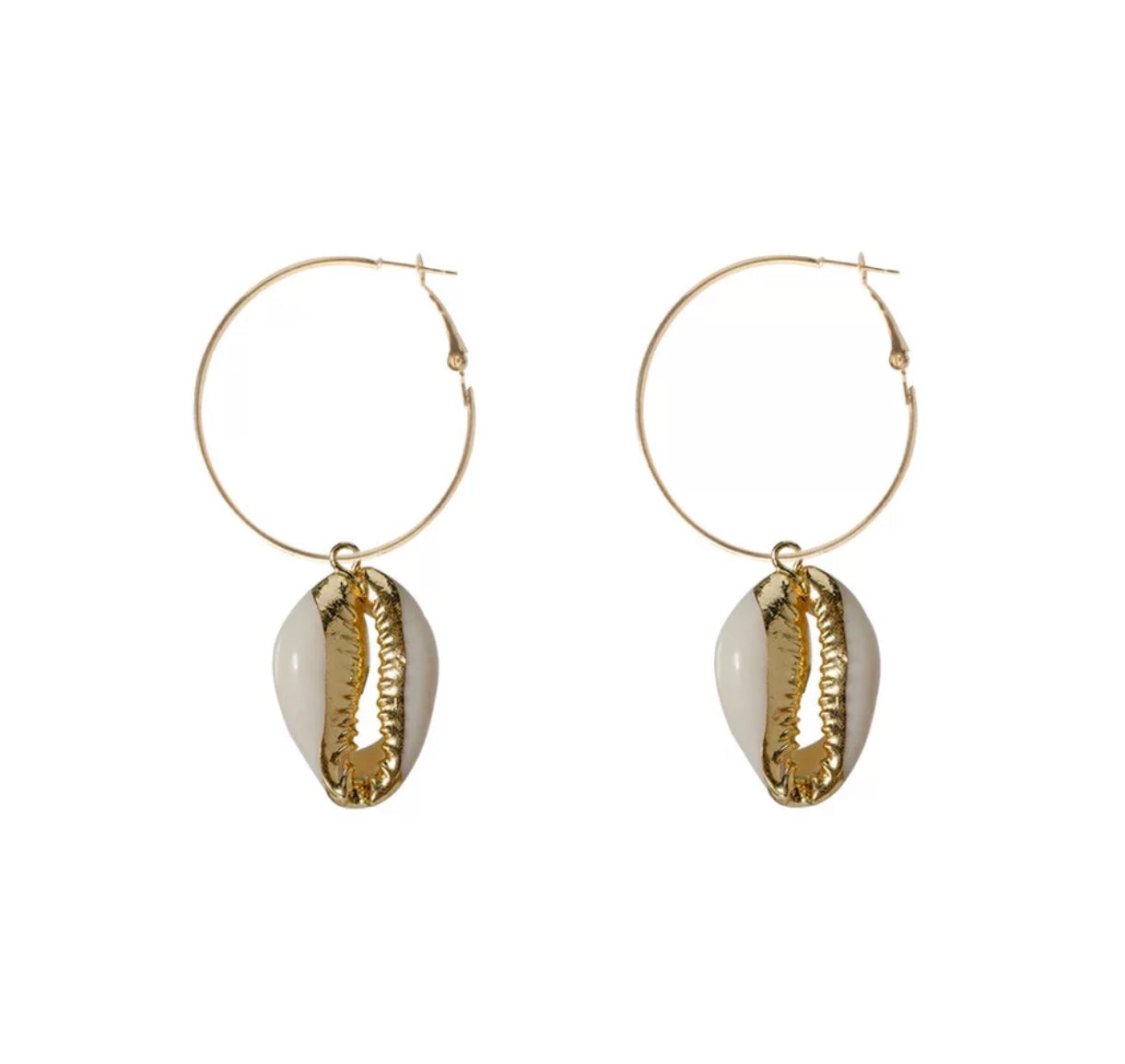 Bohemian Hoop Shell Earrings