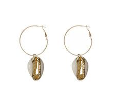 Load image into Gallery viewer, Bohemian Hoop Shell Earrings