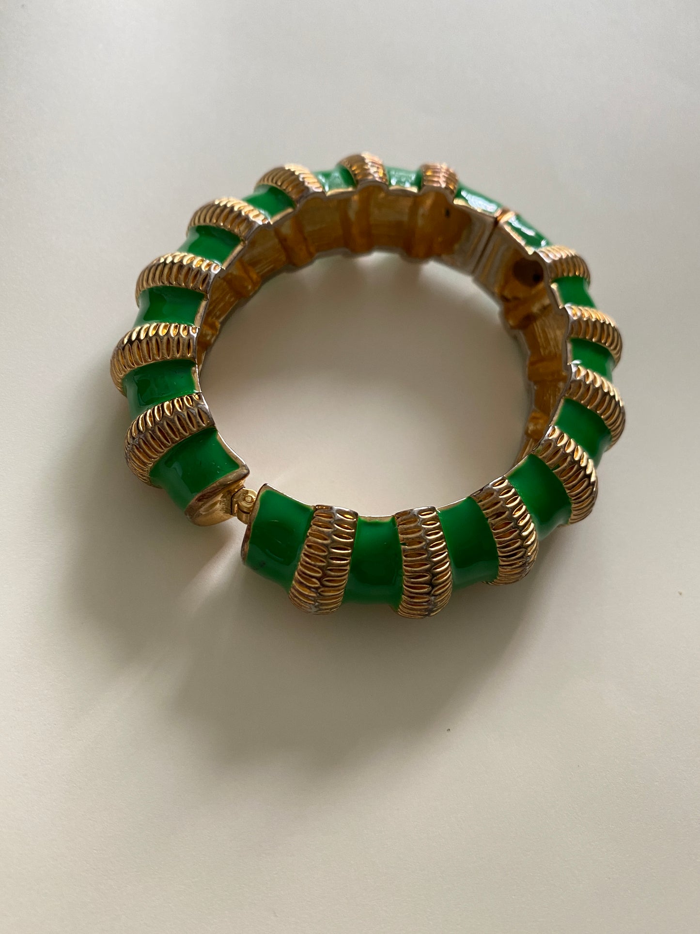 Green Enamel Vintage Bracelet