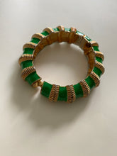 Load image into Gallery viewer, Green Enamel Vintage Bracelet