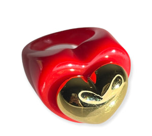 Rings - Y2K Heart Statement Ring