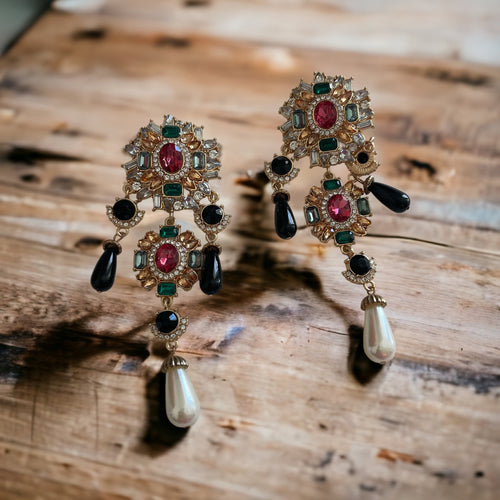 Statement Rhinestone Earrings