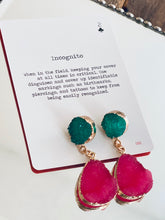 Load image into Gallery viewer, Pink and Green Earrings