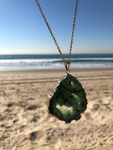 Load image into Gallery viewer, Green Druzy Necklace